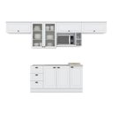 Ver imagem 2 de Cozinha Compacta Modulada 7 Peças Emily Espresso Móveis Branco/HP/Calcare