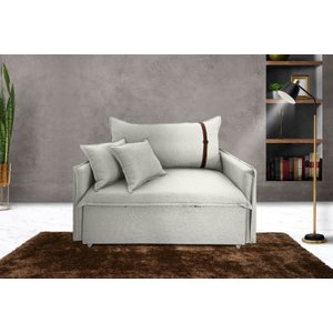 Poltrona Sofá-cama Valence Premium 140cm Softgel D33 - Linho Palha