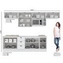 Ver imagem 3 de Cozinha Compacta 8 Peças com Balcão e Tampo para Cooktop Emily Espresso Móveis