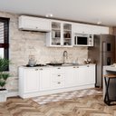 Ver imagem 1 de Cozinha Compacta 8 Peças com Balcão e Tampo para Cooktop Emily Espresso Móveis