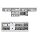 Ver imagem 4 de Cozinha Compacta 8 Peças com Balcão e Tampo para Cooktop Emily Espresso Móveis