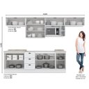 Ver imagem 3 de Cozinha Compacta 8 Peças com Balcão e Tampo para Cooktop Emily Espresso Móveis