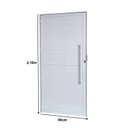 Ver imagem 3 de Porta de Alumínio Lambri 210x90cm Batente 4cm Cristal Branco Ramassol Abertura Esquerda