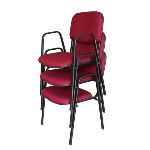 Kit com 3 Cadeiras para Auditórios Linha Hotel Auditório Vermelho