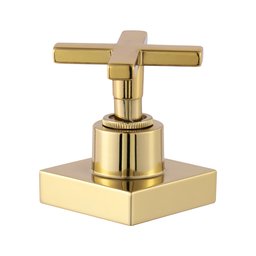 Acabamento para Registro Quadrado Cruzeta Dourado Brilhante Chuveiro Banheiro Padrão Docol - 4