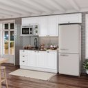 Ver imagem 1 de Cozinha Compacta Modulada 4 Portas 3 Gavetas Emily Branco/HP/Calcare