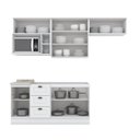 Ver imagem 3 de Cozinha Compacta Modulada 4 Portas 3 Gavetas Emily Branco/HP/Calcare