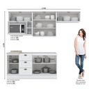 Ver imagem 4 de Cozinha Compacta Modulada 4 Portas 3 Gavetas Emily Branco/HP/Calcare
