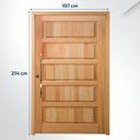 Ver imagem 2 de Kit Porta Pivotante Maciça de Eucalipto 214x107x14cm PP01 Cruzeiro Portas