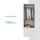 Ver imagem 7 de Guarda Roupas Solteiro 2 Portas 2 Gavetas MDP Sense  