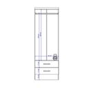 Ver imagem 5 de Guarda Roupas Solteiro 2 Portas 2 Gavetas MDP Sense  