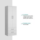 Ver imagem 6 de Guarda Roupas Solteiro 2 Portas 2 Gavetas MDP Sense  