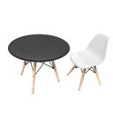 Ver imagem 1 de Kit Mesa Infantil Eames Preta 60cm + 1 Cadeira Eames Infantil Branco