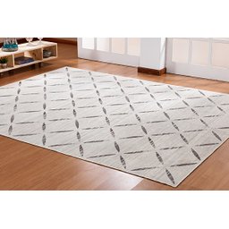 TAPETE BELGA 1,40 x 2,00 CINZA BEGE CREME GEOMÉTRICO MODERNO NIAZZI MODERNO / GEOMÉTRICO - 1
