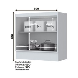 Cozinha Compacta 5 Peças com Balcão Para Cooktop Espresso Móveis - 6