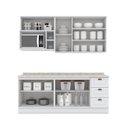 Ver imagem 4 de Cozinha Compacta Modulada 5 Peças com Balcão para Cooktop Espresso Móveis Branco/HP/Calcare