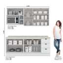 Ver imagem 3 de Cozinha Compacta Modulada 5 Peças com Balcão para Cooktop Espresso Móveis Branco/HP/Calcare