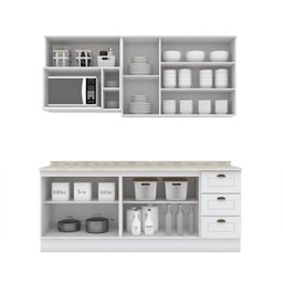 Cozinha Compacta 5 Peças com Balcão Para Cooktop Espresso Móveis - 4