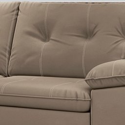 Conjunto de Sofá 2 e 3 Lugares Besthouse Gênova Castor - 5