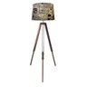 Luminária Chão Tripé Base Madeira 40x45cm Bivolt Ny-jornal - 1