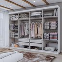 Ver imagem 2 de Guarda-roupa Casal Aurora 8 Portas 4 Gavetas - Panorama Móveis