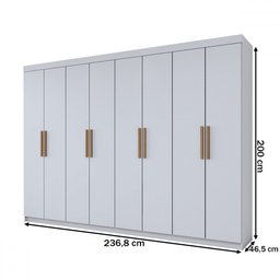 Guarda-roupa Casal Aurora 8 Portas 4 Gavetas - Panorama Móveis - 4