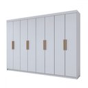 Ver imagem 3 de Guarda-roupa Casal Aurora 8 Portas 4 Gavetas - Panorama Móveis