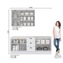 Ver imagem 3 de Cozinha Compacta Modulada 3 Peças com Tampo para Cooktop Emily Branco/HP/Calcare