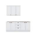 Ver imagem 2 de Cozinha Compacta Modulada 3 Peças com Tampo para Cooktop Emily Branco/HP/Calcare
