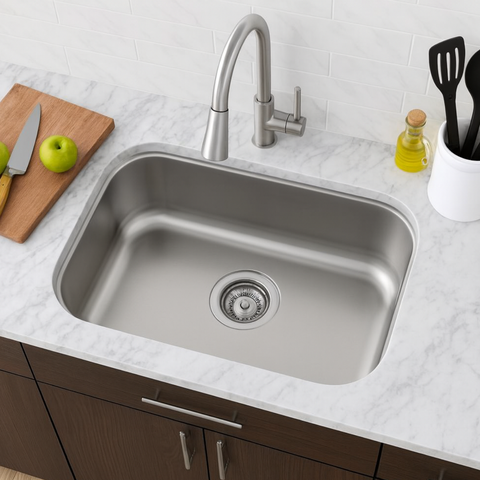 Cuba Cozinha Gourmet Embutir Aço Inox Retangular Escovado Tramontina 47x30