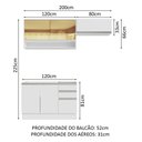 Ver imagem 4 de Armário de Cozinha Compacta 200cm Branco Glamy Madesa 08