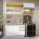 Ver imagem 1 de Armário de Cozinha Compacta 200cm Branco Glamy Madesa 08