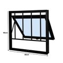 Ver imagem 4 de Janela de Alumínio Maxim-ar 80x60cm com Grade e Vidro Liso Ultra Ramassol