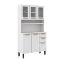 Ver imagem 3 de Cozinha de Aço Compacta 6 Portas Branco Colors Bertolini