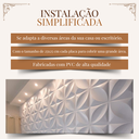 Ver imagem 2 de Kit com 100 Placas 3d de Pvc – Revestimento de Parede Decorativo 25 Cm para Ambientes Modernos
