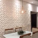 Ver imagem 1 de Kit com 100 Placas 3d de Pvc – Revestimento de Parede Decorativo 25 Cm para Ambientes Modernos