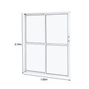Ver imagem 3 de Porta de Aluminio Balcão 210x160cm 2 Folhas com Vidro Liso e Batente 7,9cm Cristal Ramassol