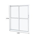 Ver imagem 3 de Porta de Aluminio Balcão 210x160cm 2 Folhas com Vidro Liso e Batente 7,9cm Cristal Ramassol