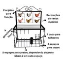 Ver imagem 3 de Escorredor de Pratos, Copos e Talheres em Ferro:galinha Caipira