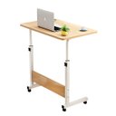 Ver imagem 1 de Mesa Home Office Altura Ajustável Rodinhas Computador Cor Madeira Luvinco