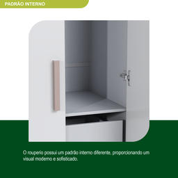 Guarda Roupa Casal 8 Portas 4 Gavetas Paris Espresso Móveis - 11
