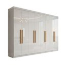 Ver imagem 2 de Guarda Roupa Casal 8 Portas 4 Gavetas Paris Espresso Móveis Branco