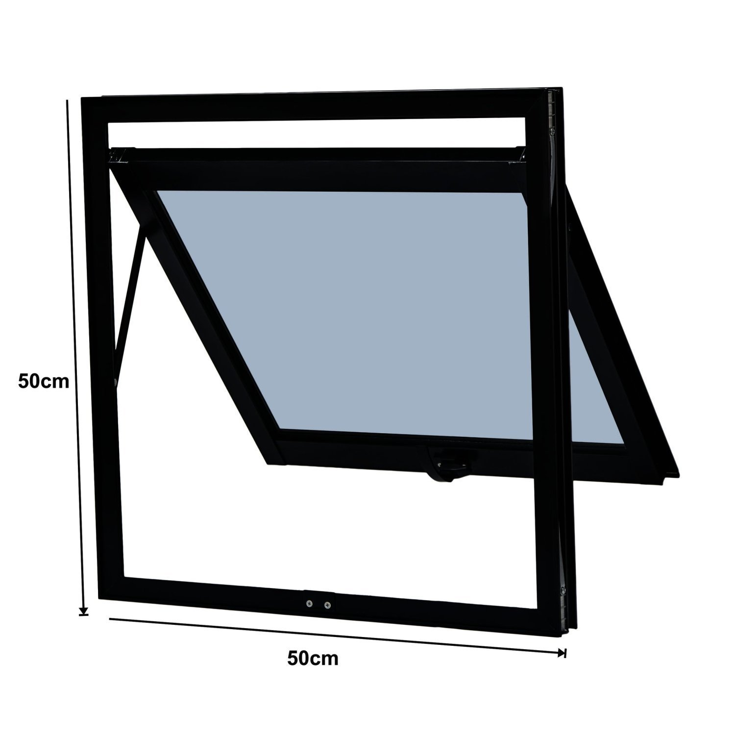 Janela de Aluminio Maxim-ar 50x50cm Sem Grade , Vidro Liso Ultra Ramassol - 4