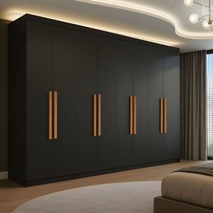 Guarda Roupa Casal 8 Portas 4 Gavetas Paris Espresso Móveis