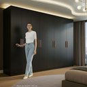 Ver imagem 5 de Guarda Roupa Casal 8 Portas 4 Gavetas Paris Espresso Móveis