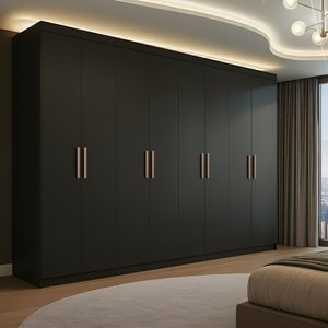 Guarda Roupa Casal 8 Portas 4 Gavetas Paris Espresso Móveis