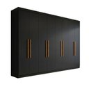 Ver imagem 2 de Guarda Roupa Casal 8 Portas 4 Gavetas Paris Espresso Móveis Preto