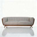 Ver imagem 3 de Sofá 3 Lugares 240cm Pés Madeira Premium Compose Bouclê Corino Sala Clinica Recepçao Luxo