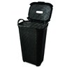 Cesto Rattan Retangular com Tampa para Roupas de 30 Litros Preto - 2