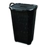 Cesto Rattan Retangular com Tampa para Roupas de 30 Litros Preto - 1